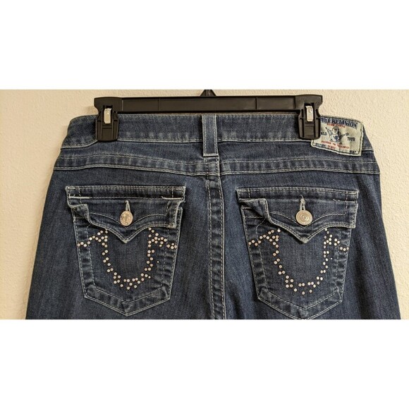 Women's TRUE RELIGON Skinny Low Rise Cotton Stretch Blue Jeans 31 X 33 - Picture 8 of 13